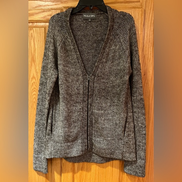 Michael Stars Sweaters - Michael Stars Zipper Cardigan Sweater w/ Pockets in Java Brown Size Small